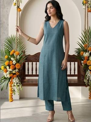 Women Regular Kurta with Trousers 4