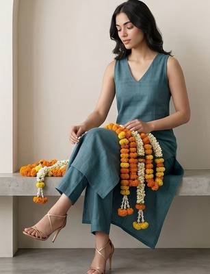 Women Regular Kurta with Trousers 5