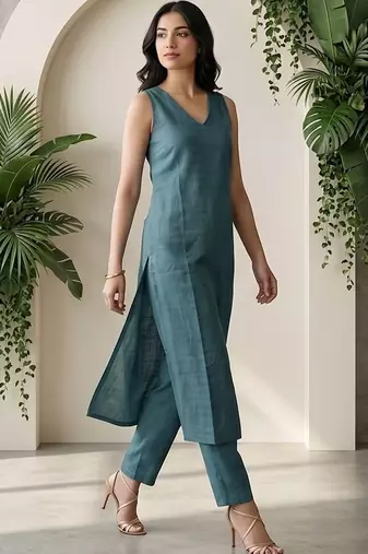 Women Regular Kurta with Trousers