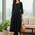 Women Striped Regular Silk Crepe Kurta with Trousers