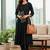 Women Striped Regular Silk Crepe Kurta with Trousers