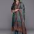 Floral Printed Mandarin Collar Chanderi Silk Kurta With Trousers & Dupatta