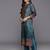 Floral Printed Mandarin Collar Chanderi Silk Kurta With Trousers & Dupatta