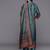 Floral Printed Mandarin Collar Chanderi Silk Kurta With Trousers & Dupatta