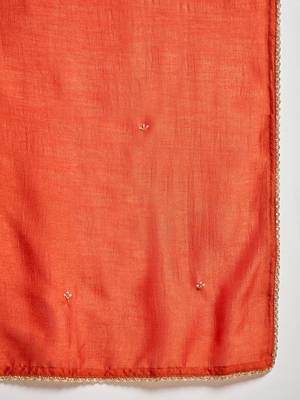 Women Embroidered Regular Thread Work Kurta with Trousers & With Dupatta 5