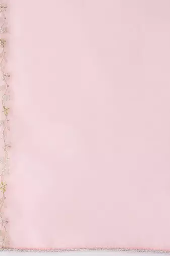Pink Ethnic Motifs Embroidered Aari Work Kurta with Trousers & Dupatta
