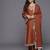 Ethnic Motifs Zari Embroidered Kurta with Trousers & Dupatta