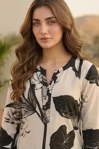 Women Floral Printed Regular Pure Cotton Kurta with Trousers