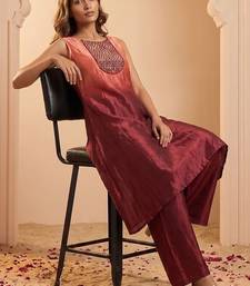 Women Ombre Dyed Regular Mirror Work Kurta with Palazzos