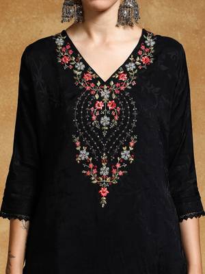 Women Floral Yoke Design Regular Kurta with Trousers & With Dupatta 7