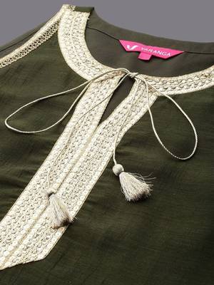Women Ethnic Motifs Sequinned Kurta with Trousers & With Dupatta 3
