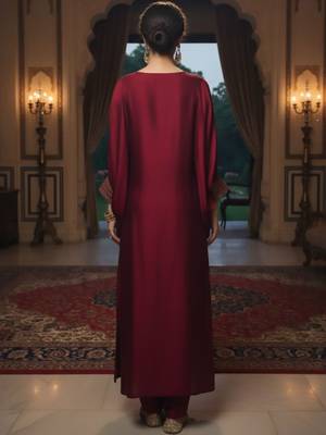 Women Ethnic Motifs Embroidered Regular Thread Work Kurta with Trousers 5