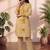 Women Ethnic Motifs Striped thread work tassel detailing Kurta with Trousers