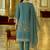Floral Embroidered V-Neck Thread Work  Cotton Kurta With Trousers And Dupatta