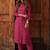 Women Ethnic Motifs Regular Thread Work Kurta with Trousers