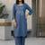 Women Embroidered Regular Thread Work Kurta with Trousers