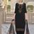 Floral Embroidered Thread Work Straight Kurta With Trousers And Dupatta