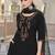 Floral Embroidered Thread Work Straight Kurta With Trousers And Dupatta