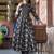 Women Floral Printed Panelled Mirror Work Kurta with Trousers & With Dupatta