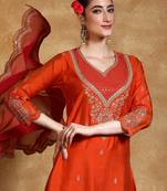 Women Floral Embroidered Kurta with Trousers & Dupatta