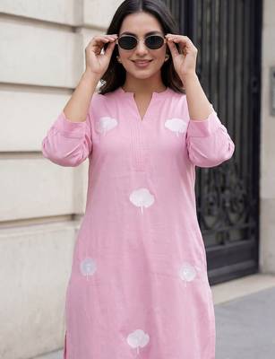 Women Floral Embroidered Regular Thread Work Kurta with Palazzos 2