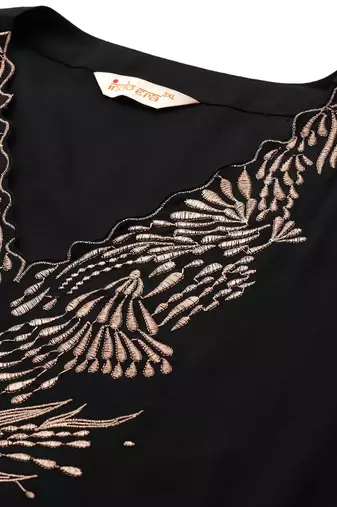 Plus Size Embroidered Regular Kurta with Palazzos