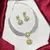 Yellow Crystal Cubic Zirconia Bridal Necklace Earrings Set, Silver-Tone Formal Jewelry