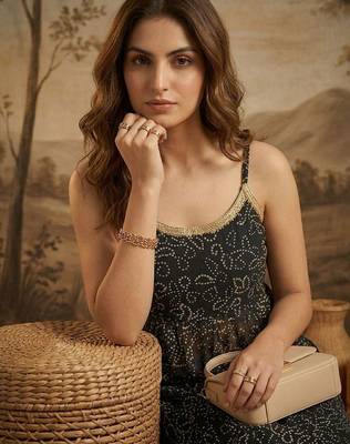 Women Ethnic Motifs Printed Regular Top with Trousers 4