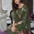 Floral Embroidered Thread Work  Cotton Straight Kurta With Trouser And Dupatta