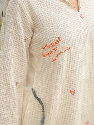 Women Regular Thread Work Kurta with Trousers 4