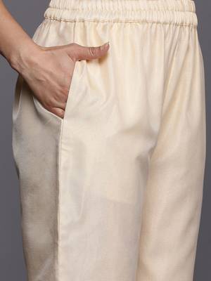 Ethnic Motifs Yoke Design Sequinned Kurta With Trousers & Dupatta 3