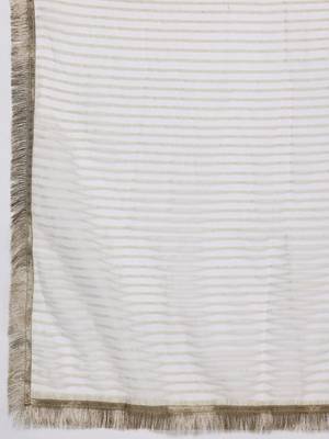 Ethnic Motifs Yoke Design Sequinned Kurta With Trousers & Dupatta 4