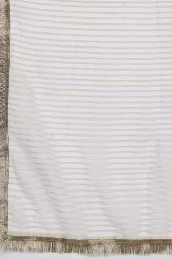 Ethnic Motifs Yoke Design Sequinned Kurta With Trousers & Dupatta