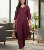 Women Ethnic Motifs Embroidered Regular Thread Work Kurta with Trousers