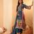 Ethnic Motifs Printed Sequnnied Chanderi Silk Kurta With Trousers And Dupatta