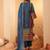Ethnic Motifs Printed Sequnnied Chanderi Silk Kurta With Trousers And Dupatta