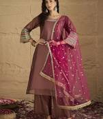 Women Ethnic Motifs Yoke Design Kurta with Palazzo & Dupatta