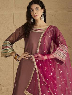 Women Ethnic Motifs Yoke Design Kurta with Palazzo & Dupatta 2