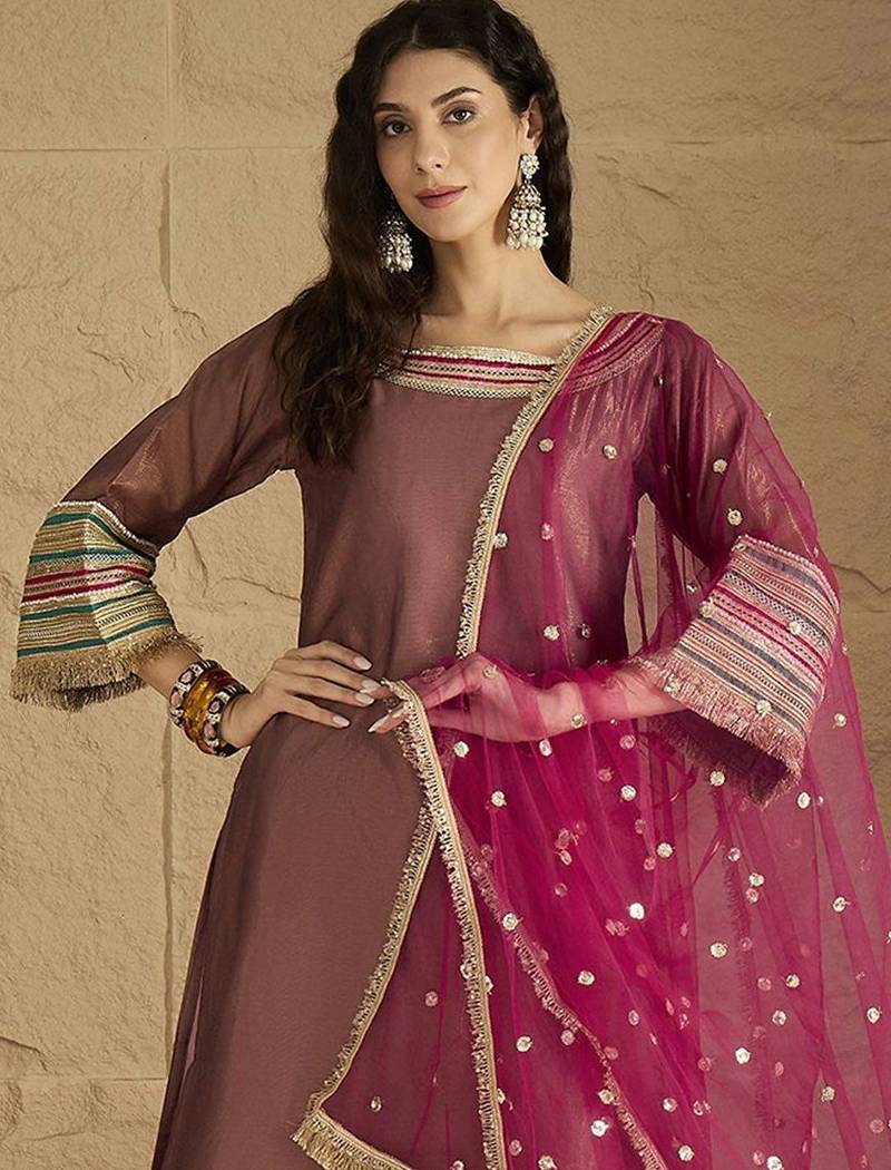 Women Ethnic Motifs Yoke Design Kurta with Palazzo & Dupatta