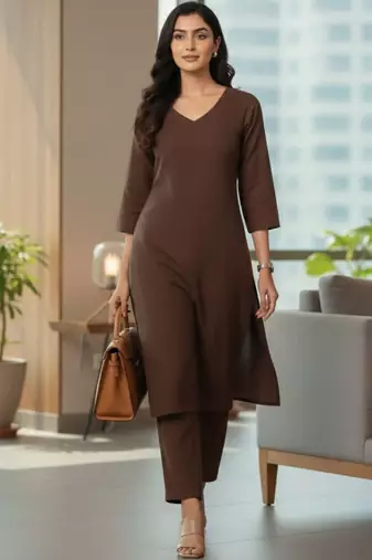 Women Ethnic Motifs Regular Kurta with Trousers & With Dupatta