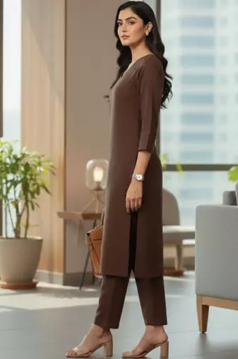 Women Ethnic Motifs Regular Kurta with Trousers & With Dupatta