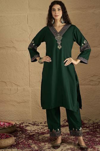 Women Ethnic Motifs Printed Kurta with Trousers & Dupatta