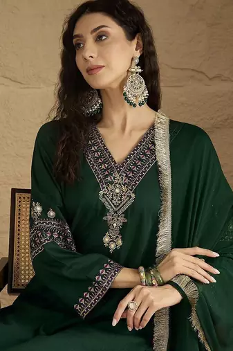 Women Ethnic Motifs Printed Kurta with Trousers & Dupatta