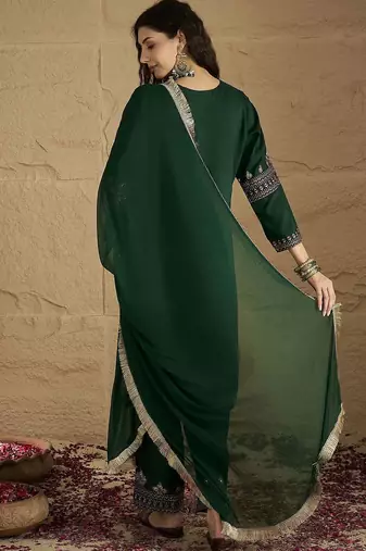 Women Ethnic Motifs Printed Kurta with Trousers & Dupatta