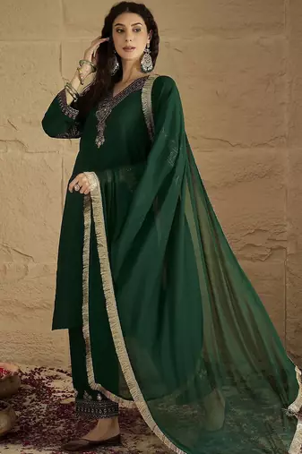 Women Ethnic Motifs Printed Kurta with Trousers & Dupatta