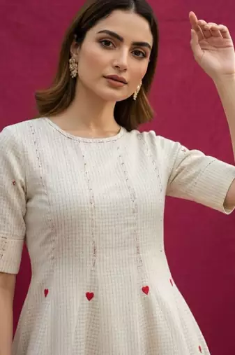 Women Ethnic Motifs Printed Regular Pure Cotton Kurta with Trousers