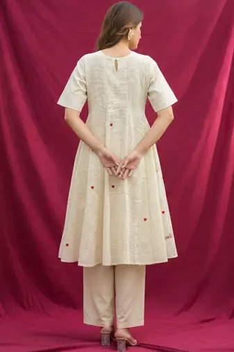 Women Ethnic Motifs Printed Regular Pure Cotton Kurta with Trousers