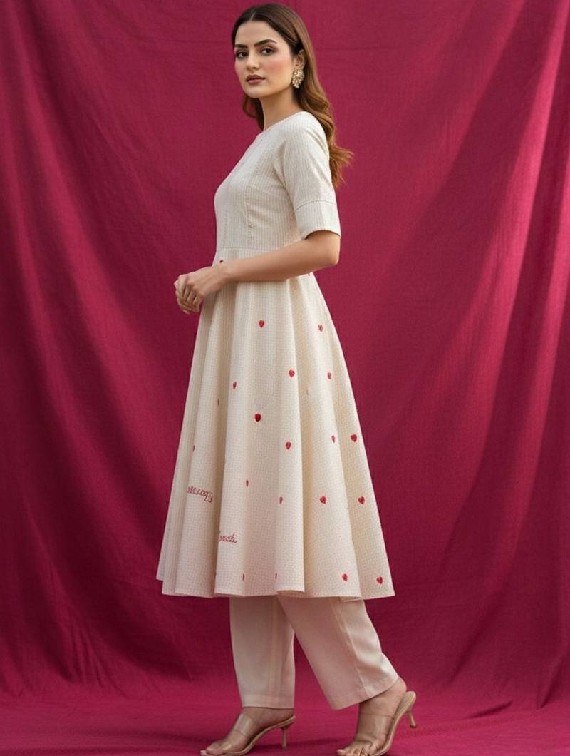 Women Ethnic Motifs Printed Regular Pure Cotton Kurta with Trousers