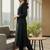Women Striped Regular Silk Crepe Kurta with Trousers