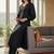 Women Striped Regular Silk Crepe Kurta with Trousers